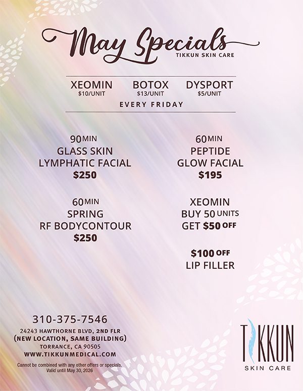 Tikkun Skin Care May Specials
